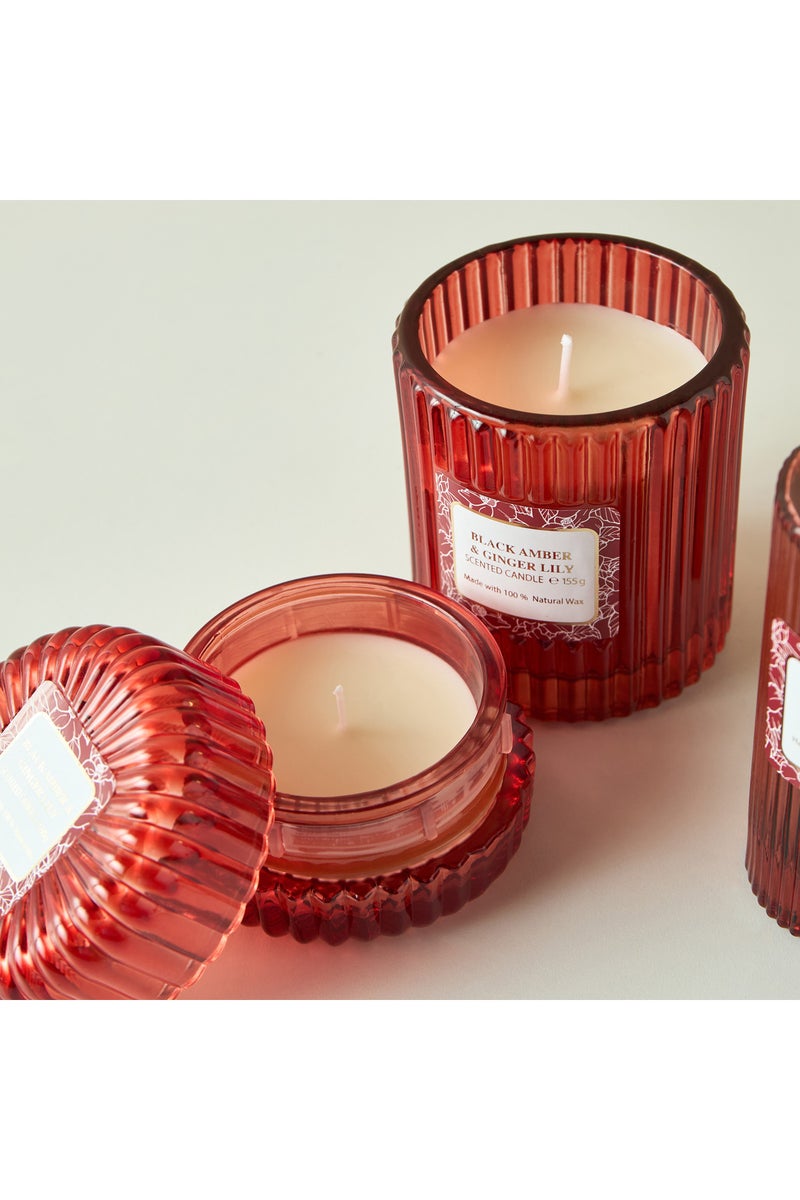 Black Amber and Ginger Lily Reed Diffuser and Candle Gift Set - Image 2